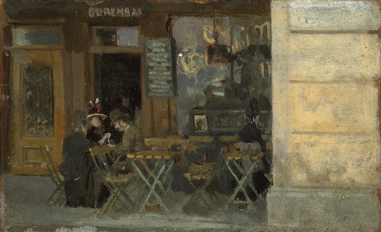 Café i Dieppe, ca. 1884-5 av Walter Richard Sickert