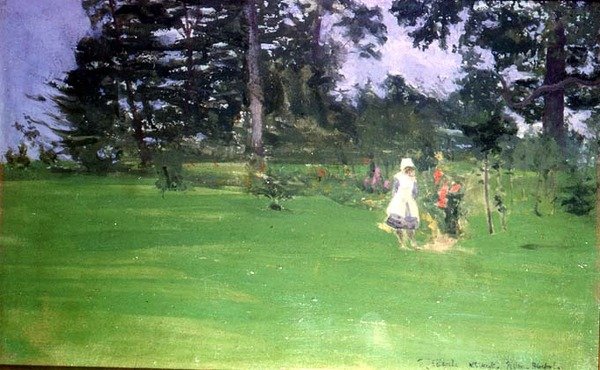 Figurer på en gräsmatta av Walter Richard Sickert