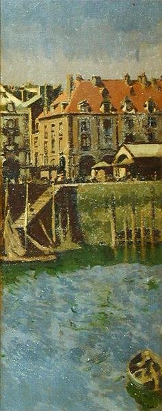 La Darse (Inre hamnen) Dieppe av Walter Richard Sickert