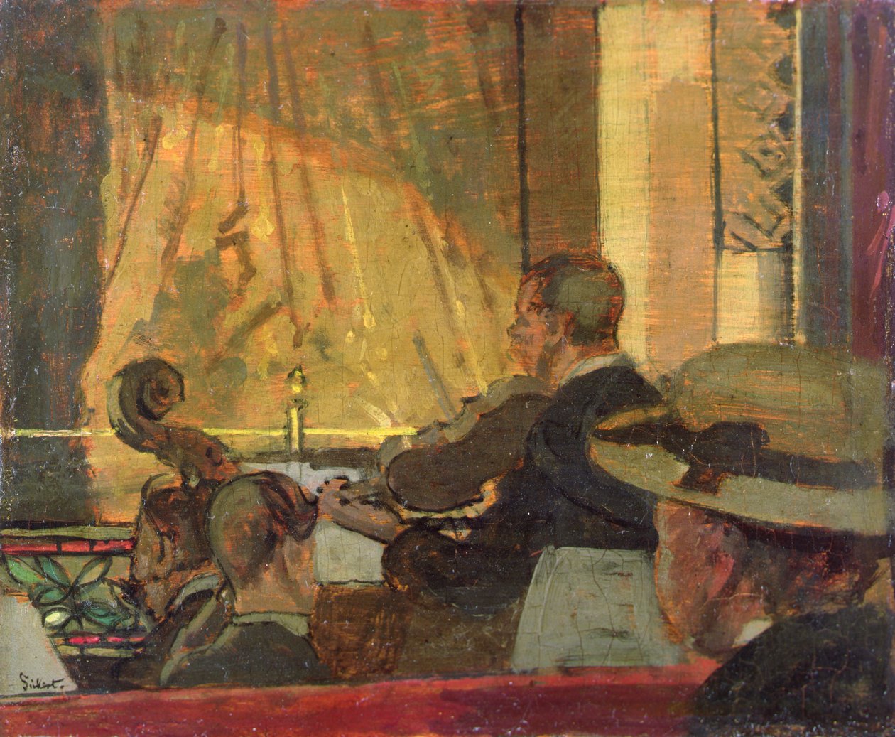 Music Hall (olja på panel) av Walter Richard Sickert