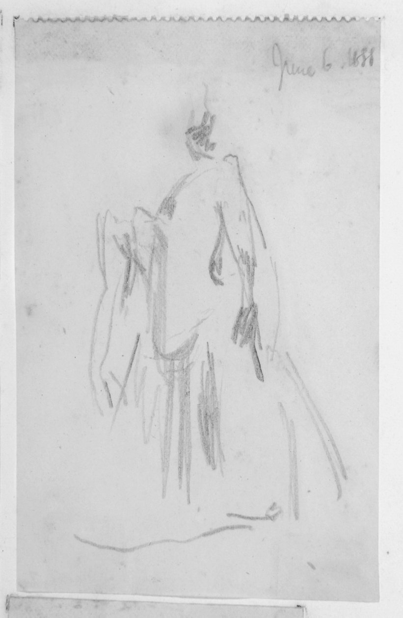 Skiss av en kvinnlig figur av Walter Richard Sickert