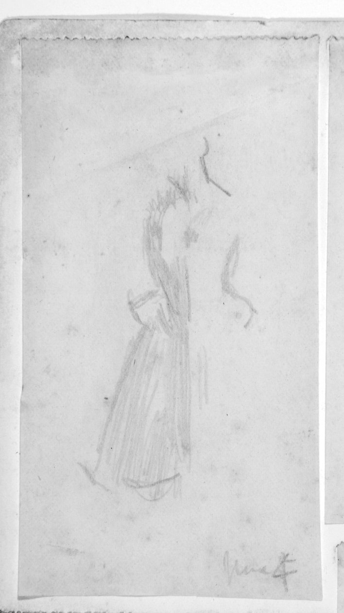 Skiss av en kvinnlig figur av Walter Richard Sickert