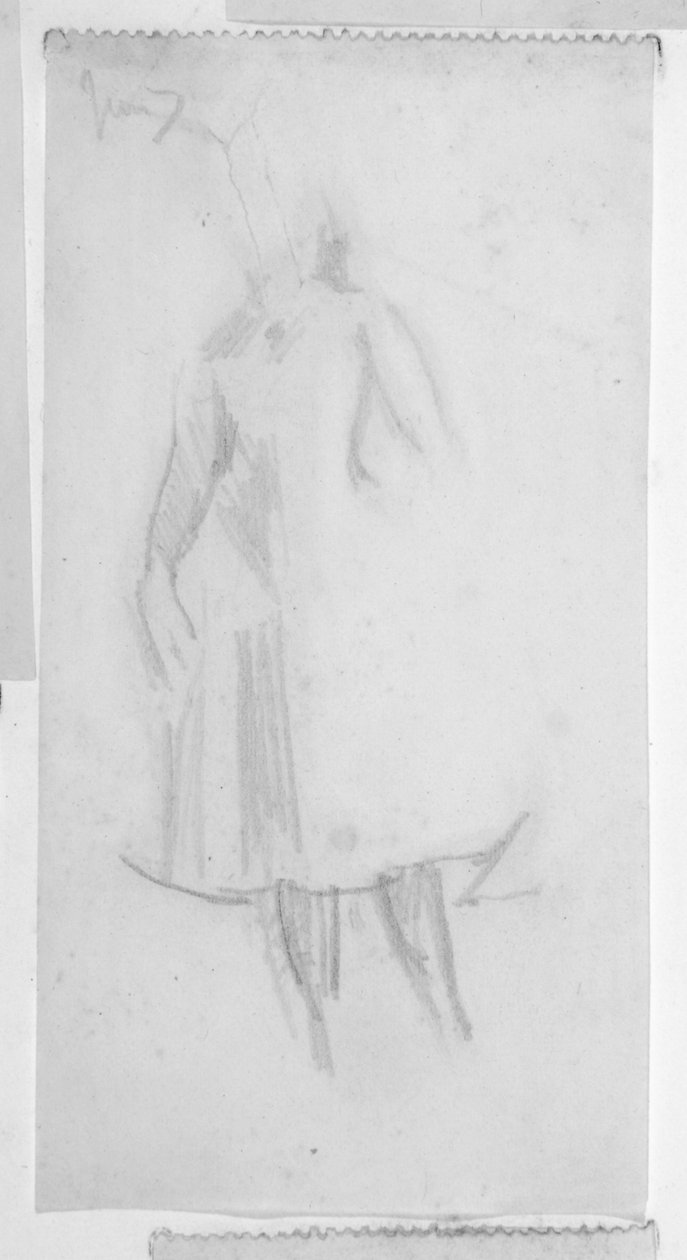 Skiss av en kvinnlig figur av Walter Richard Sickert
