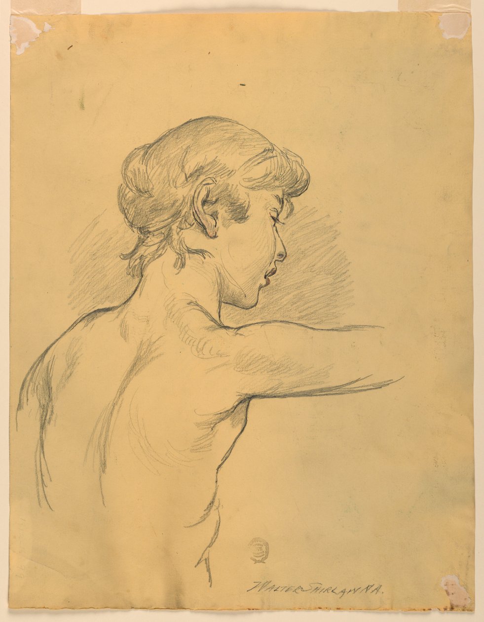 Nakenstudie av Walter Shirlaw