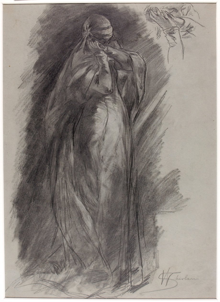 Stående figur av Walter Shirlaw