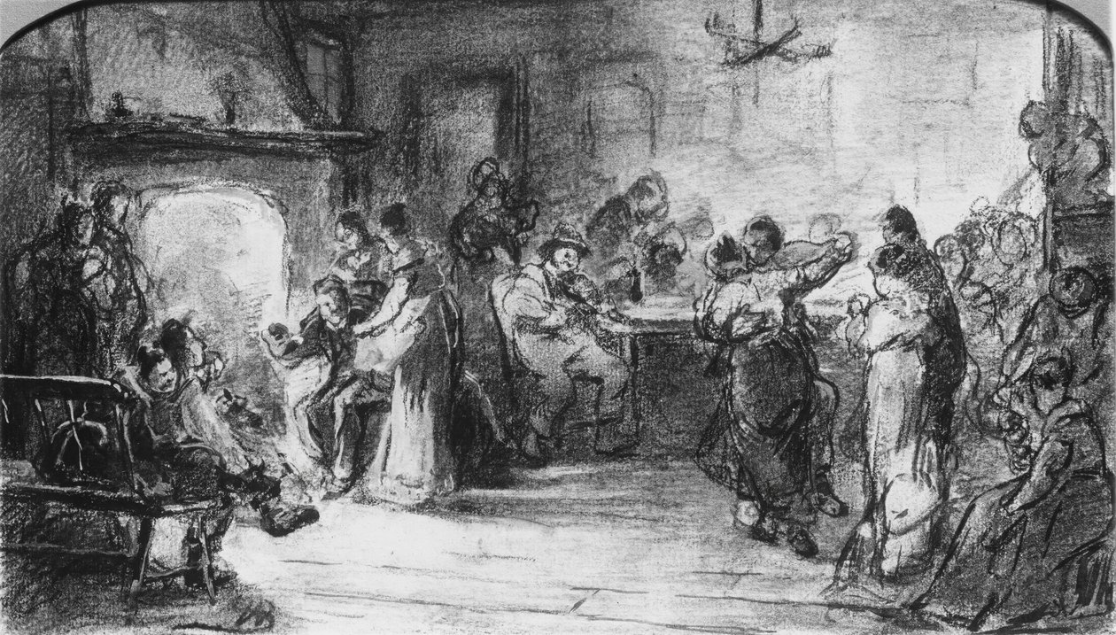 Countrydansen. av Walter Shirlaw