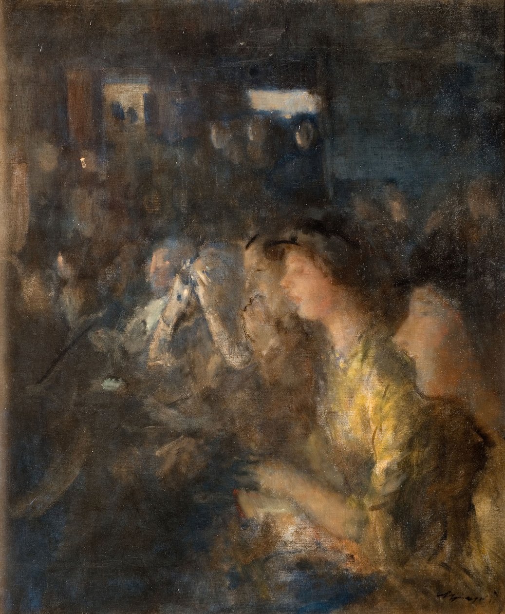 Scen på en teater, 1912. av Walter Westley Russell