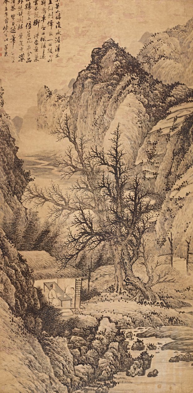 Landscape in the Manner of Juran av Wang Gai