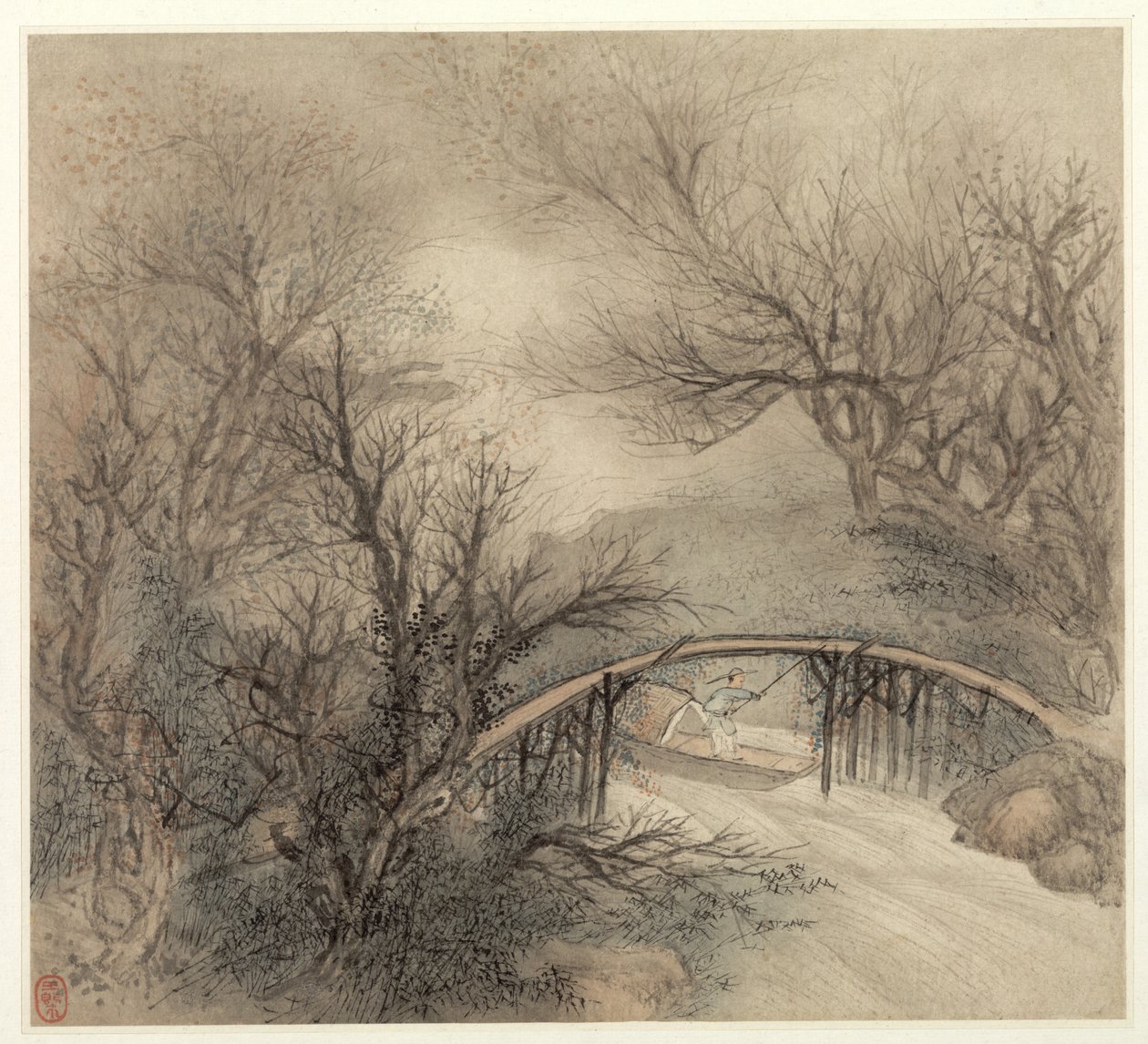 Album of Landscapes: Leaf 1, 1677. av Wang Gai