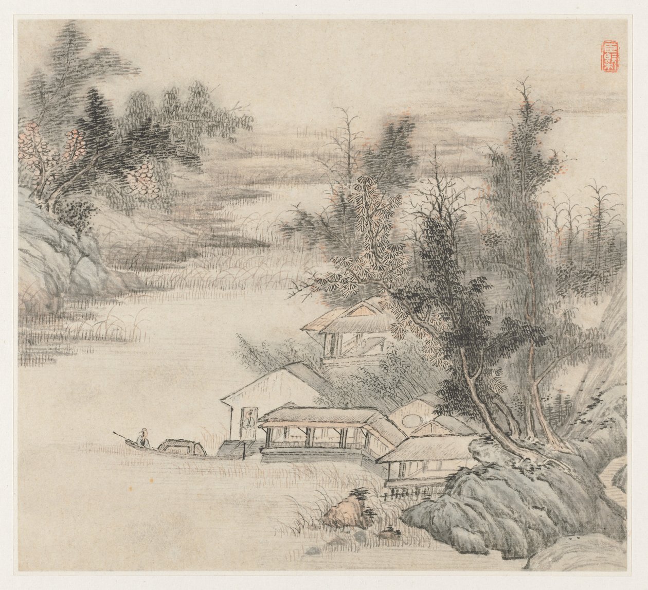 Album of Landscapes: Leaf 2, 1677. av Wang Gai