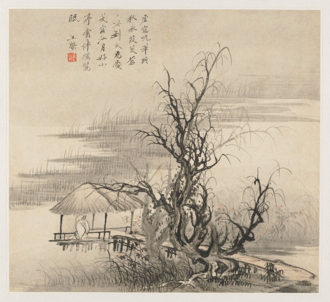 Album of Landscapes: Leaf 7 av Wang Gai
