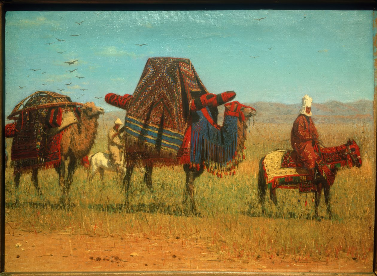 Migration av kirgiserna av Wassili W. Werestschagin