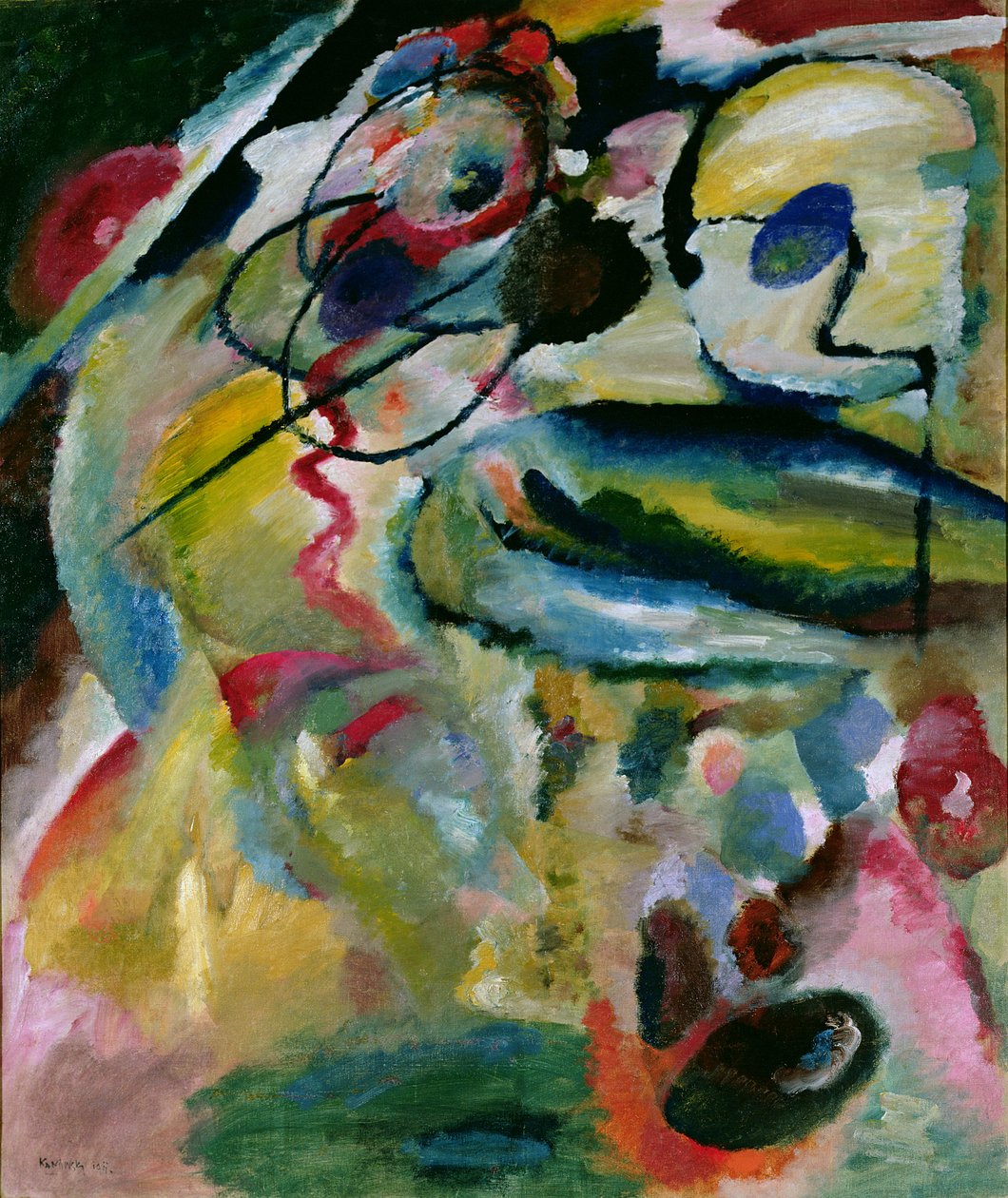 Abstrakt komposition, 1911 av Wassily Kandinsky