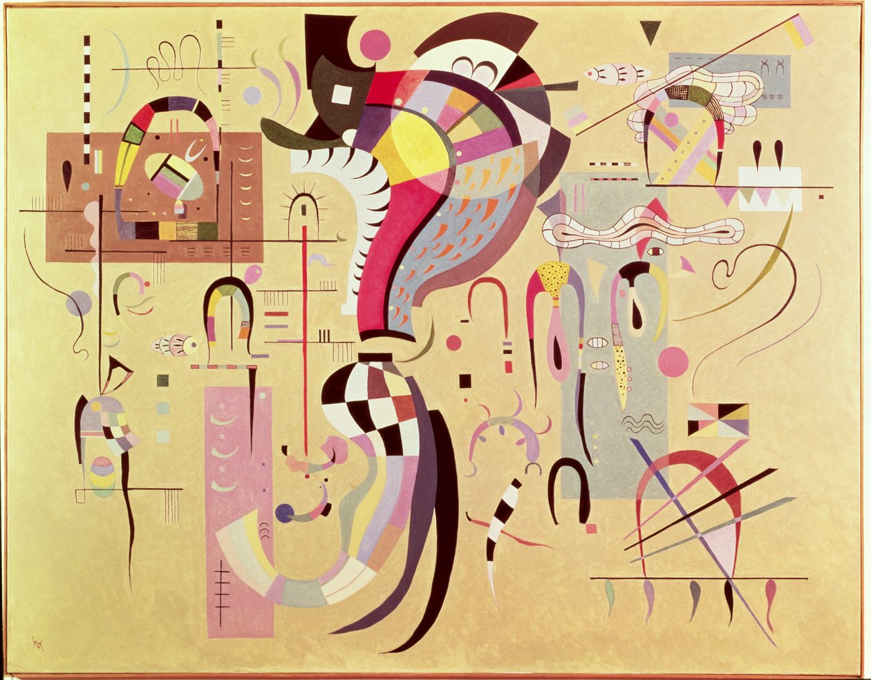 Iliyoambatana na Kituo, 1937swed av Wassily Kandinsky