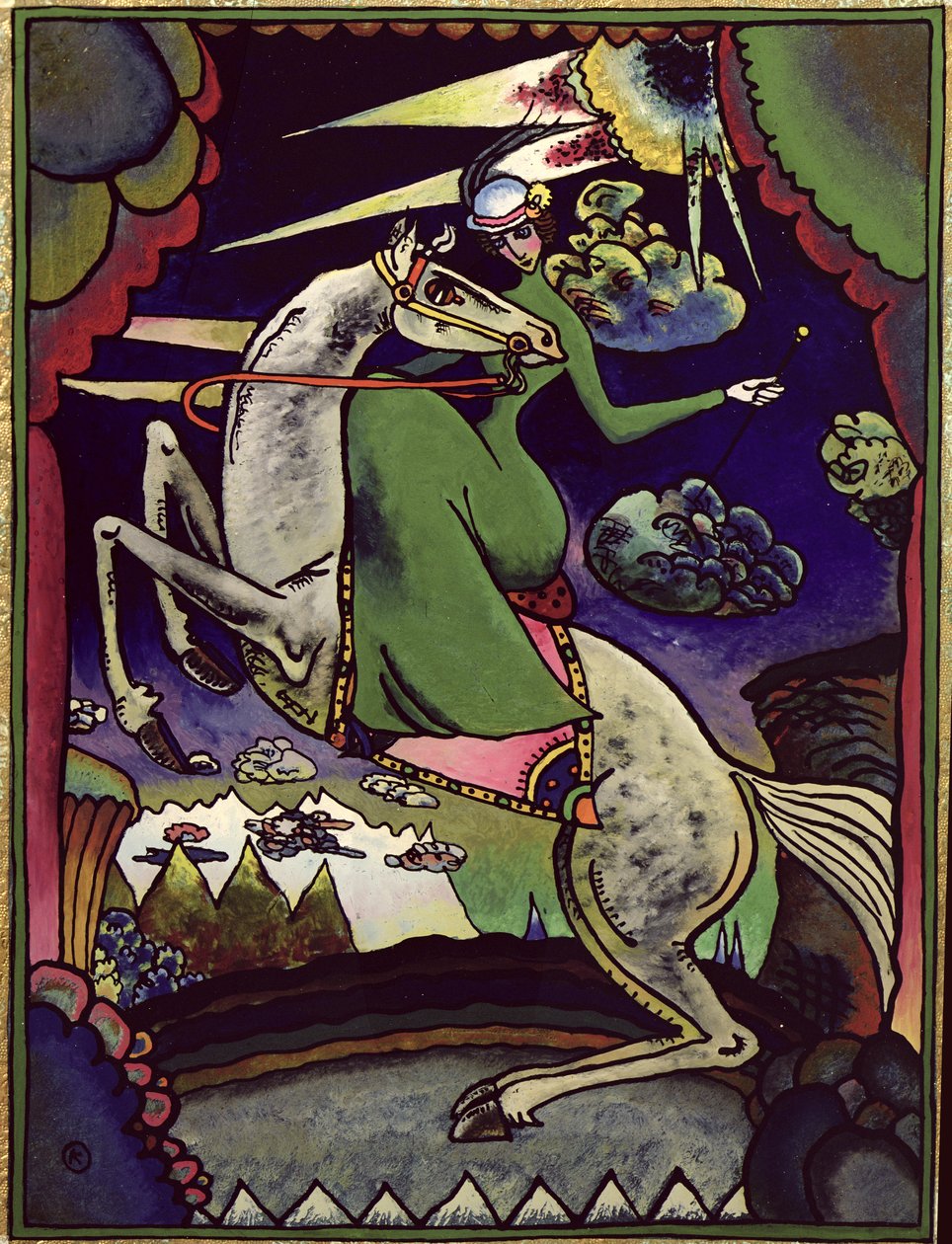 Amazonka i bergen, 1918 av Wassily Kandinsky
