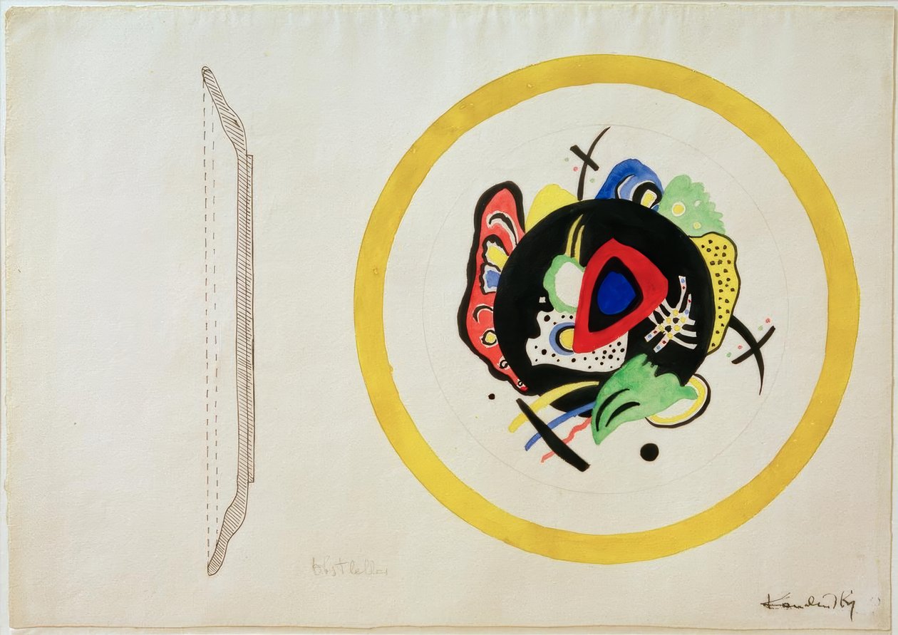 Design för fruktfat av Wassily Kandinsky