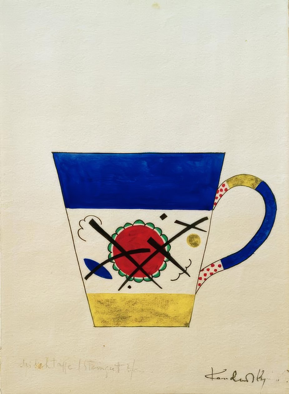 Design för en mjölkkopp av Wassily Kandinsky