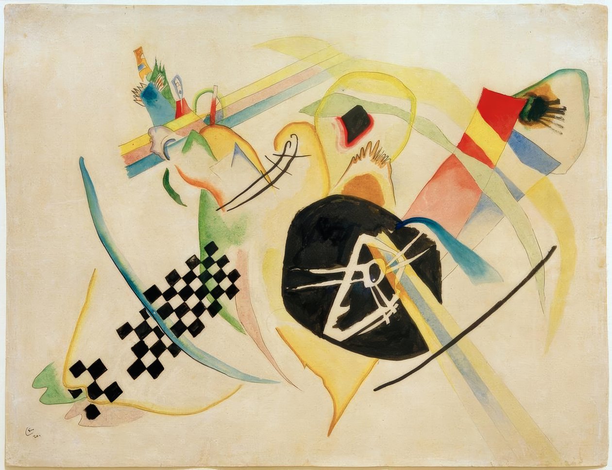 Design för Auf Weiss I av Wassily Kandinsky