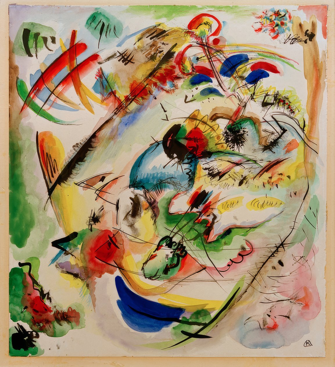 Utkast till drömsk improvisation av Wassily Kandinsky