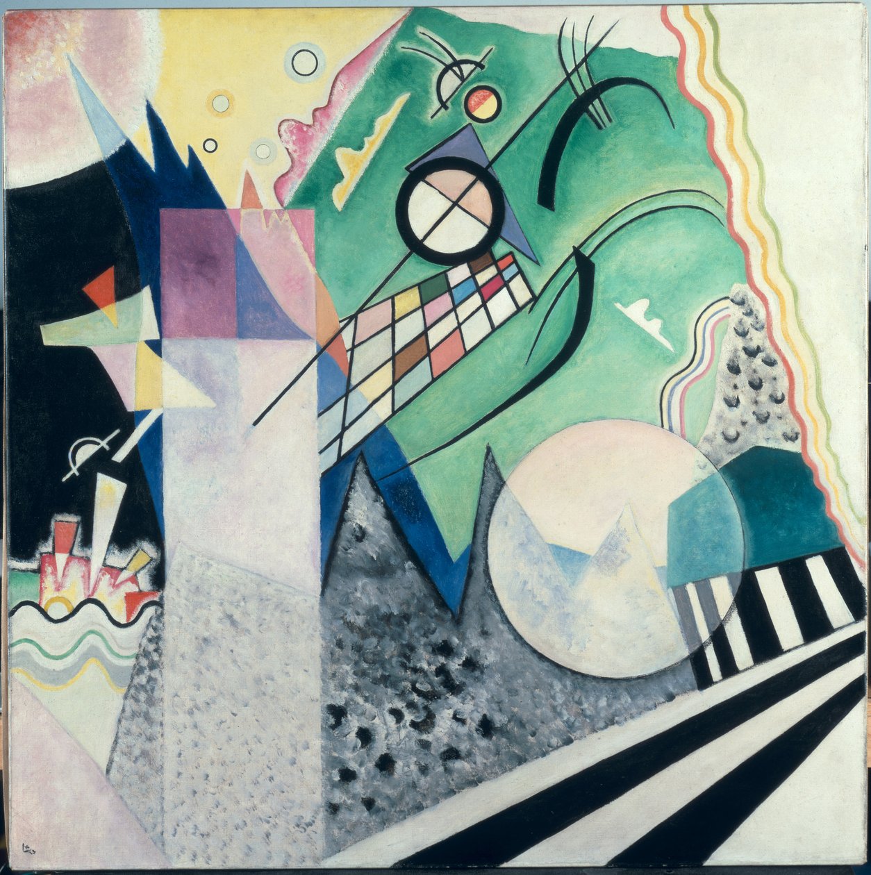 Grön komposition, 1923 av Wassily Kandinsky