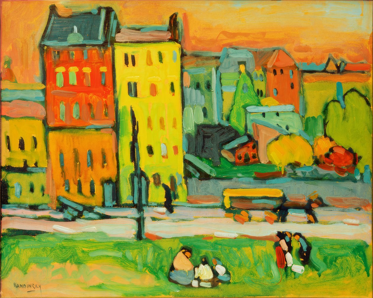 Hus i München av Wassily Kandinsky