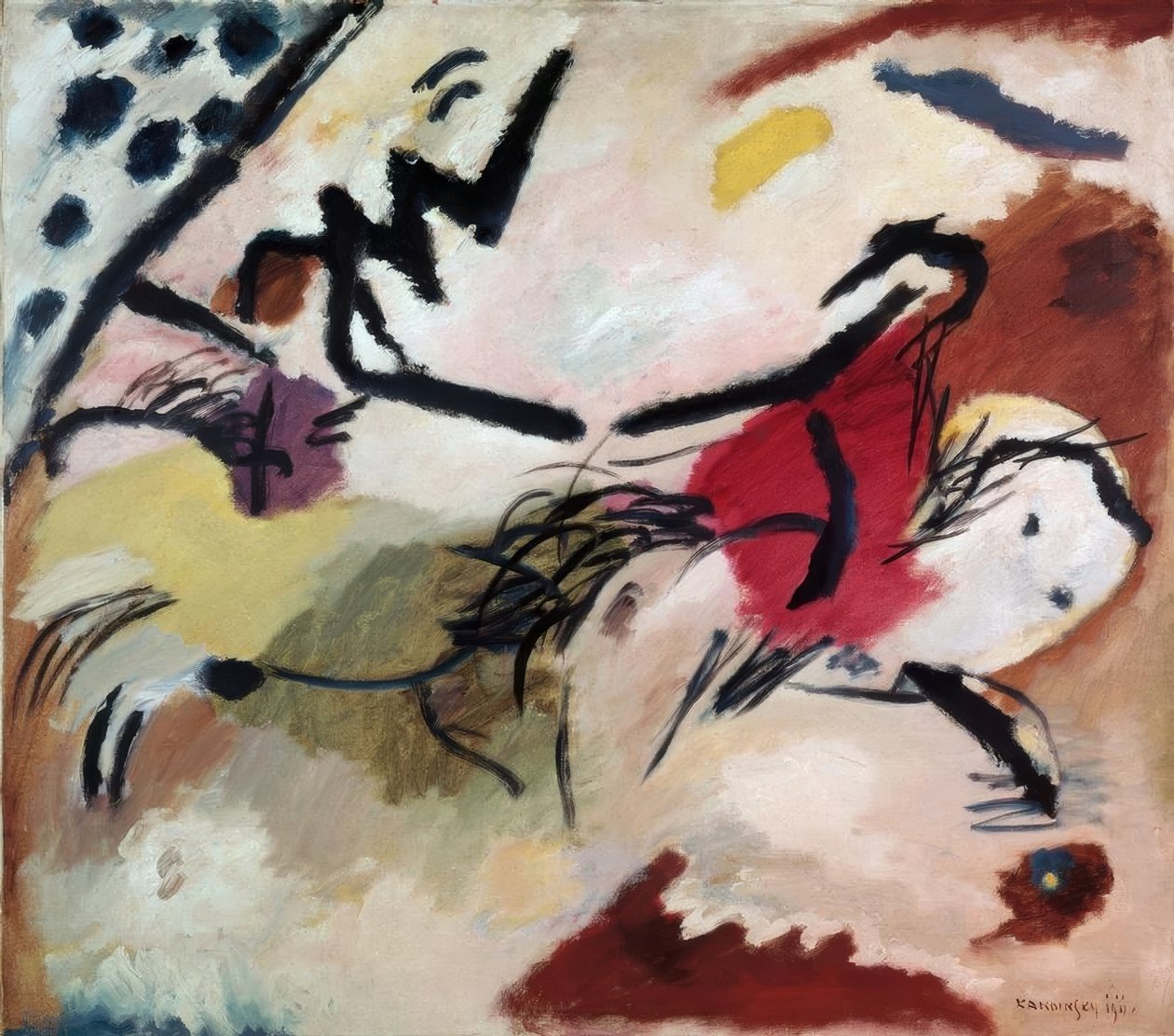 Improvisation 20 (hästar) av Wassily Kandinsky