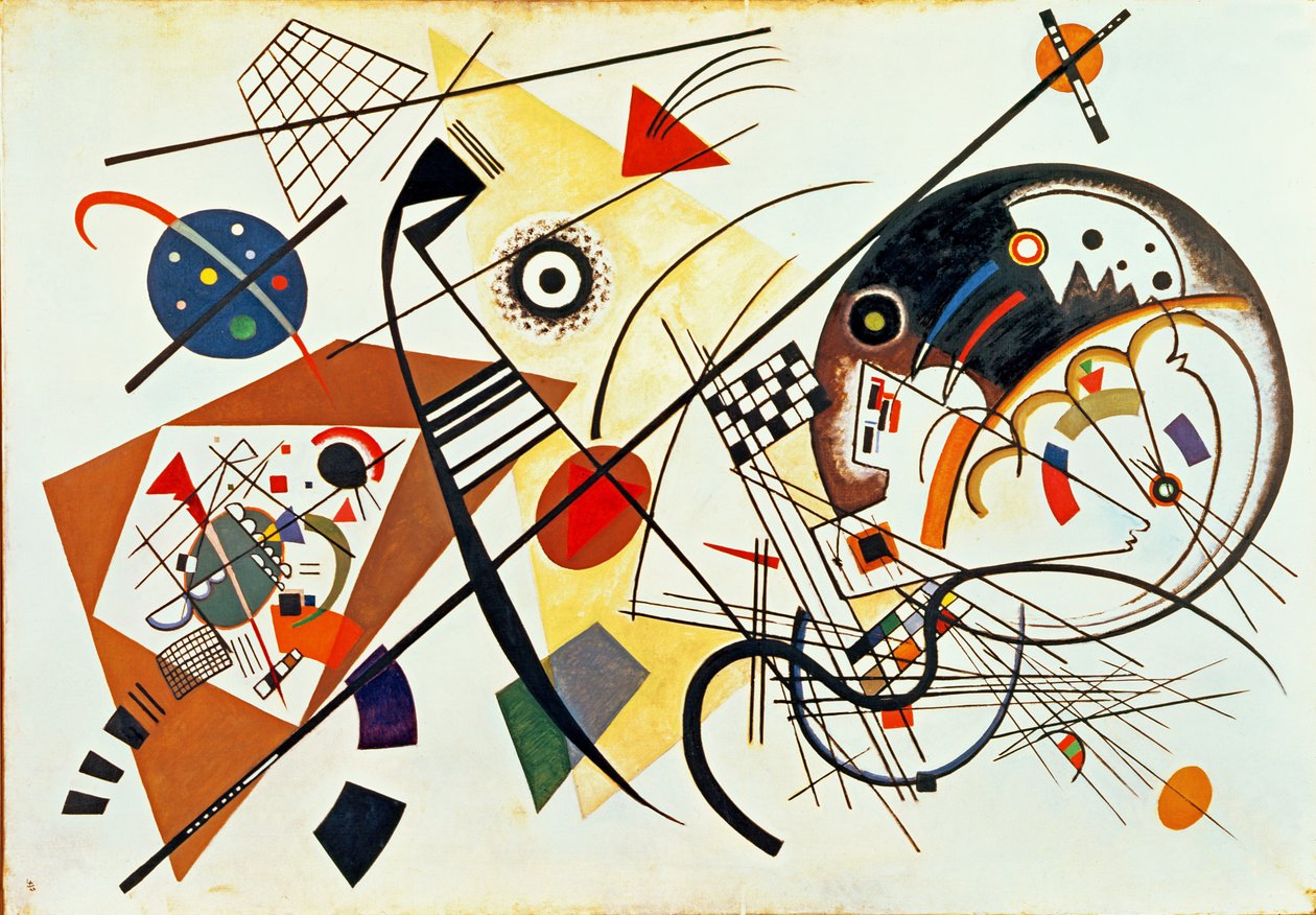 Korsande linjer, 1923 av Wassily Kandinsky