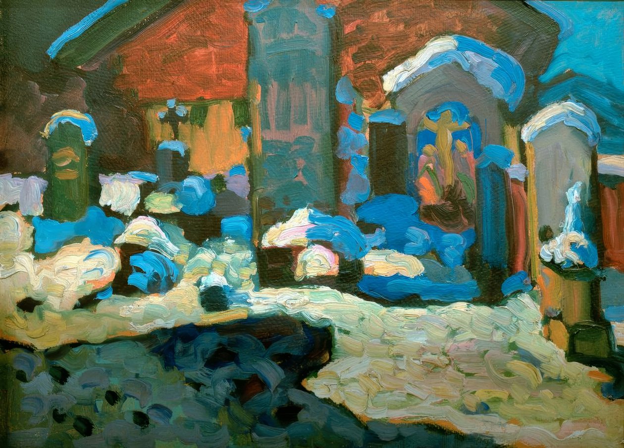 Kochel - Kyrkogård av Wassily Kandinsky