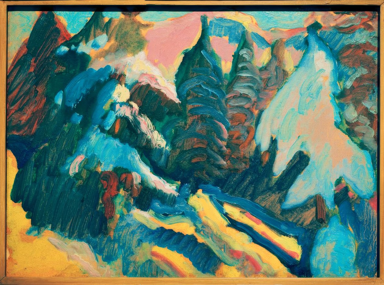 Kochel - Snötäckta träd av Wassily Kandinsky