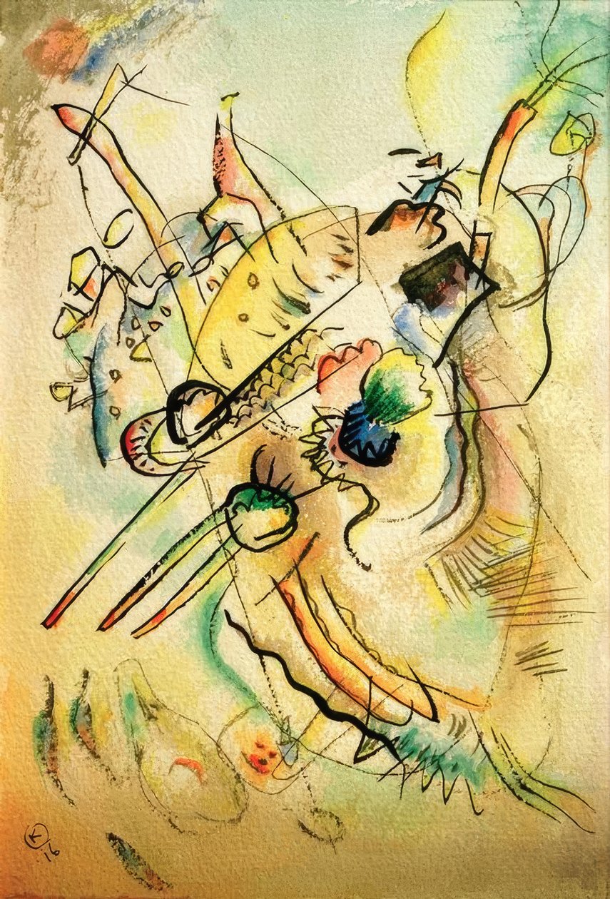 Komposition D av Wassily Kandinsky