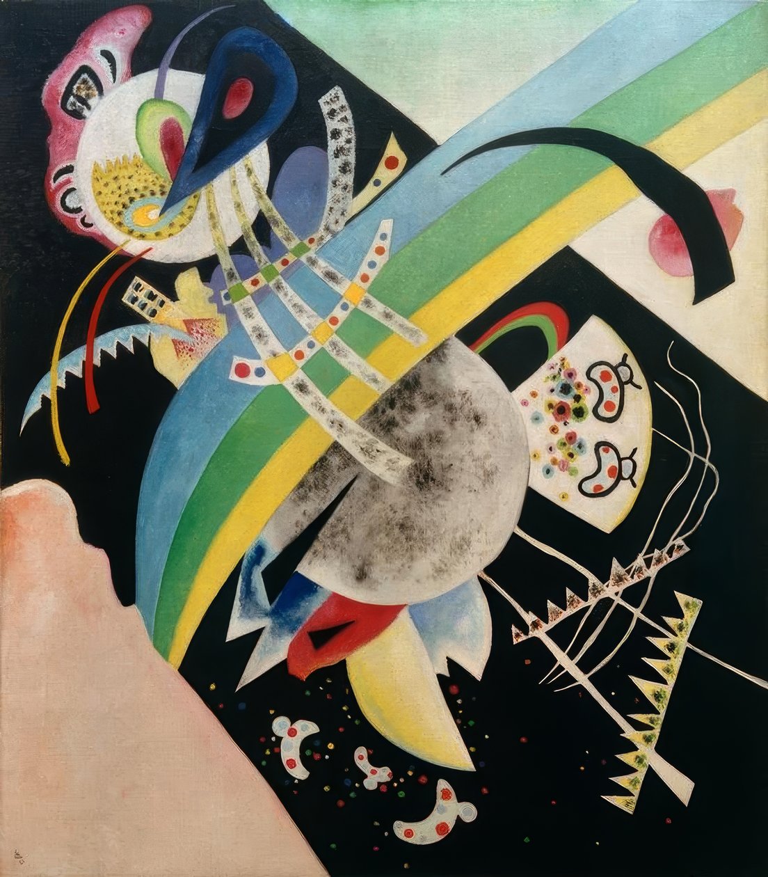 Cirklar på svart av Wassily Kandinsky