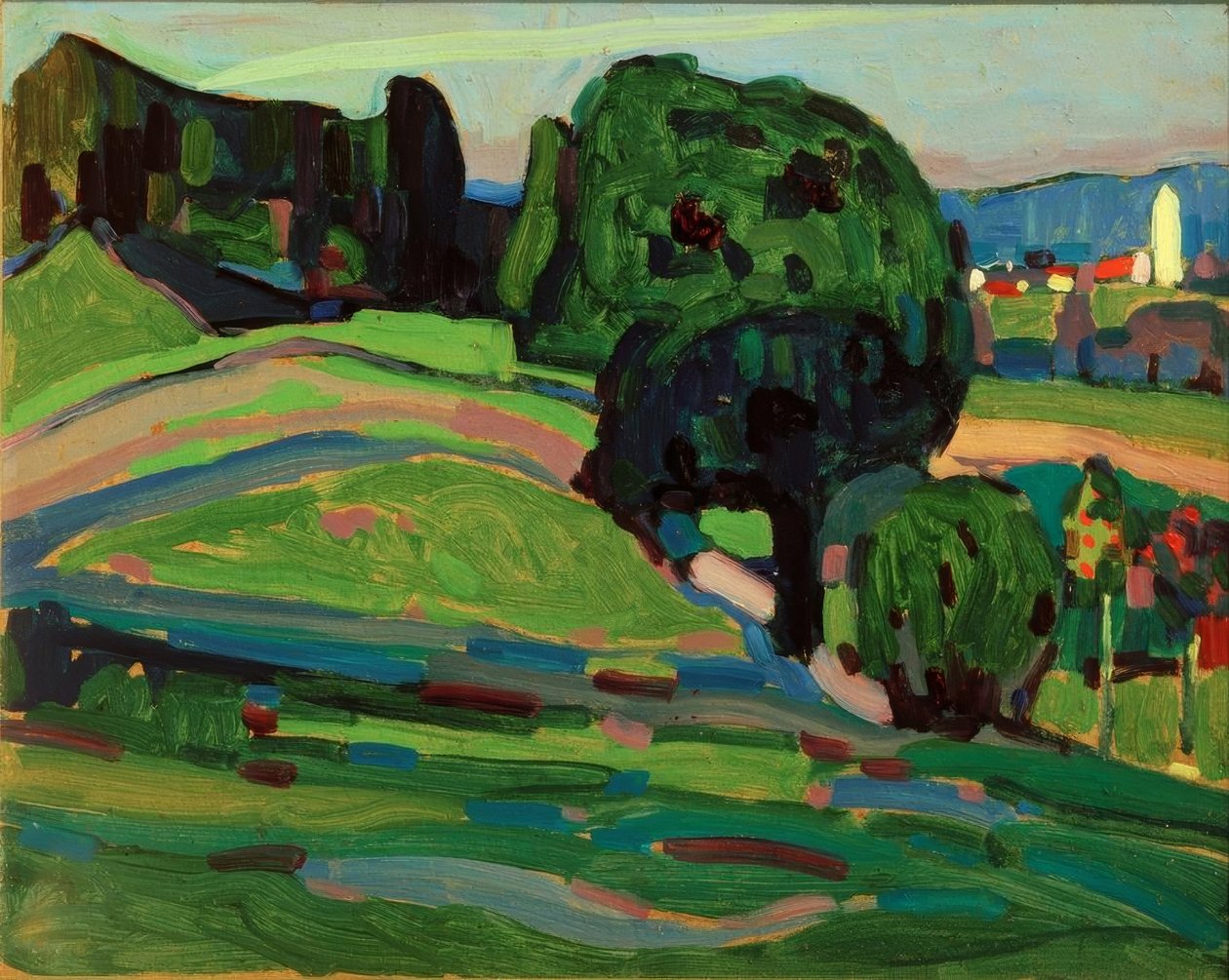 Landskap nära Murnau av Wassily Kandinsky
