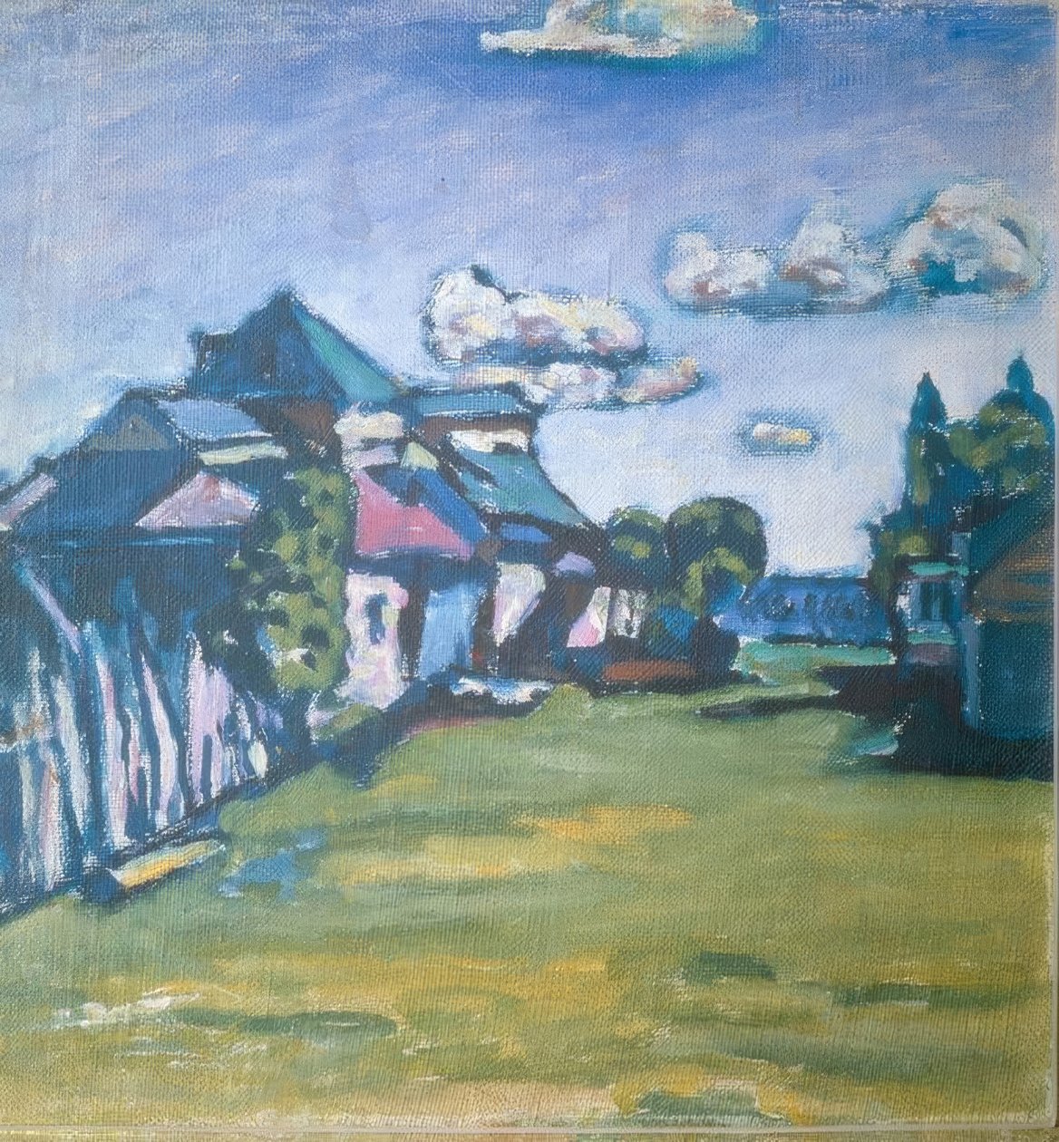 Landskap med hus av Wassily Kandinsky