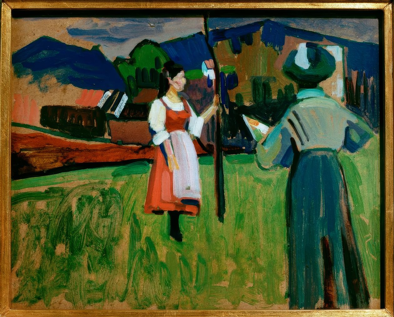Murnau - Gabriele Münter målning av Wassily Kandinsky
