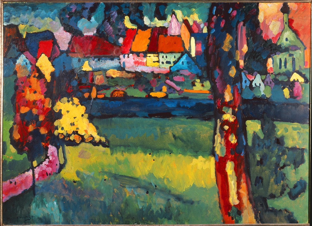 Murnau, 1909 (olja) av Wassily Kandinsky
