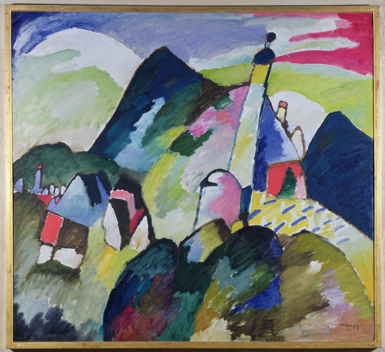 Murnau med kyrkan II, 1910 av Wassily Kandinsky