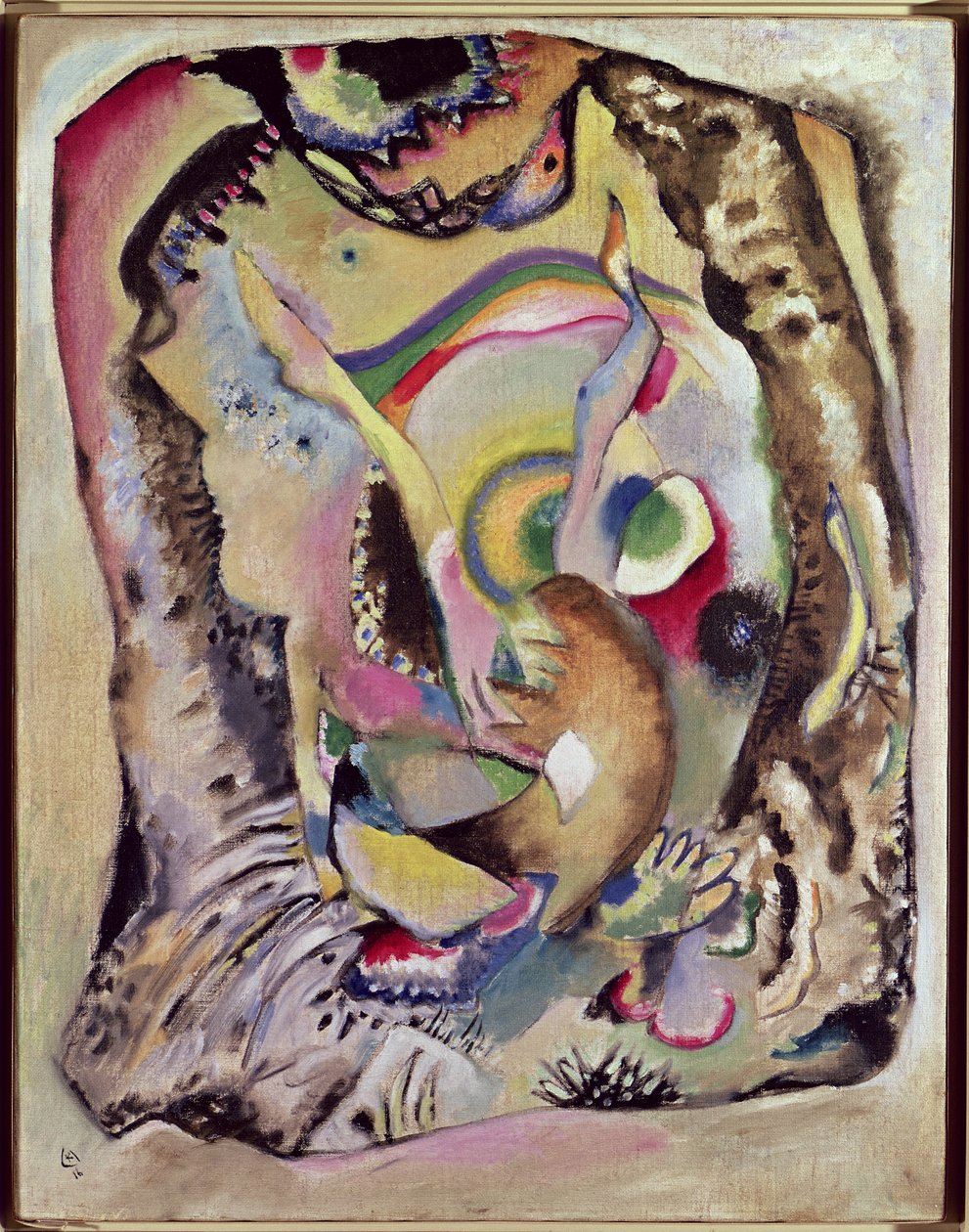 Målning på ljus grund, 1916 av Wassily Kandinsky