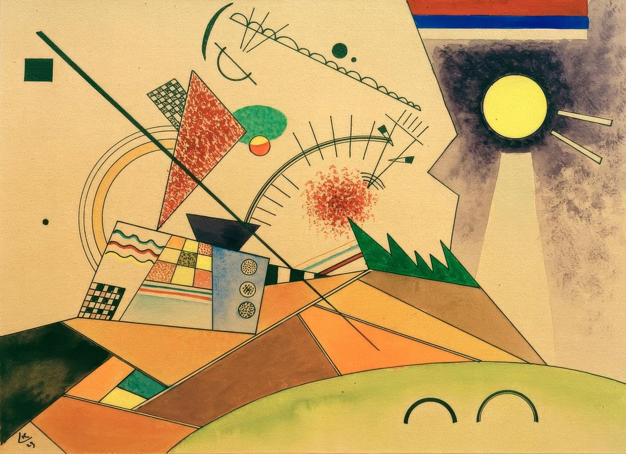 Skiss för Moving Calm av Wassily Kandinsky