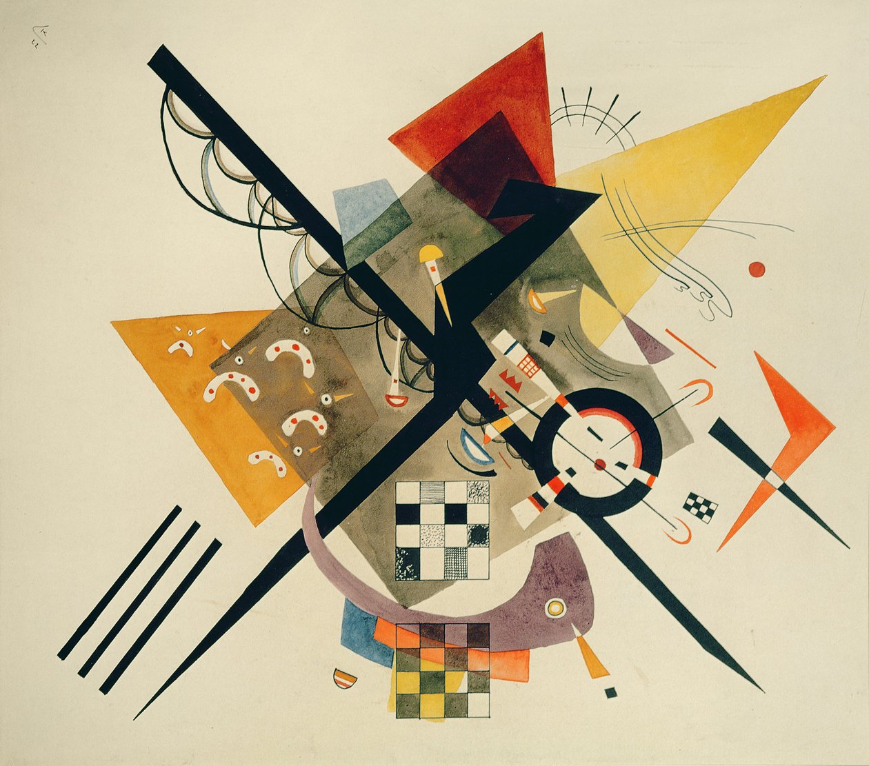 Studie för On White II, 1922 av Wassily Kandinsky