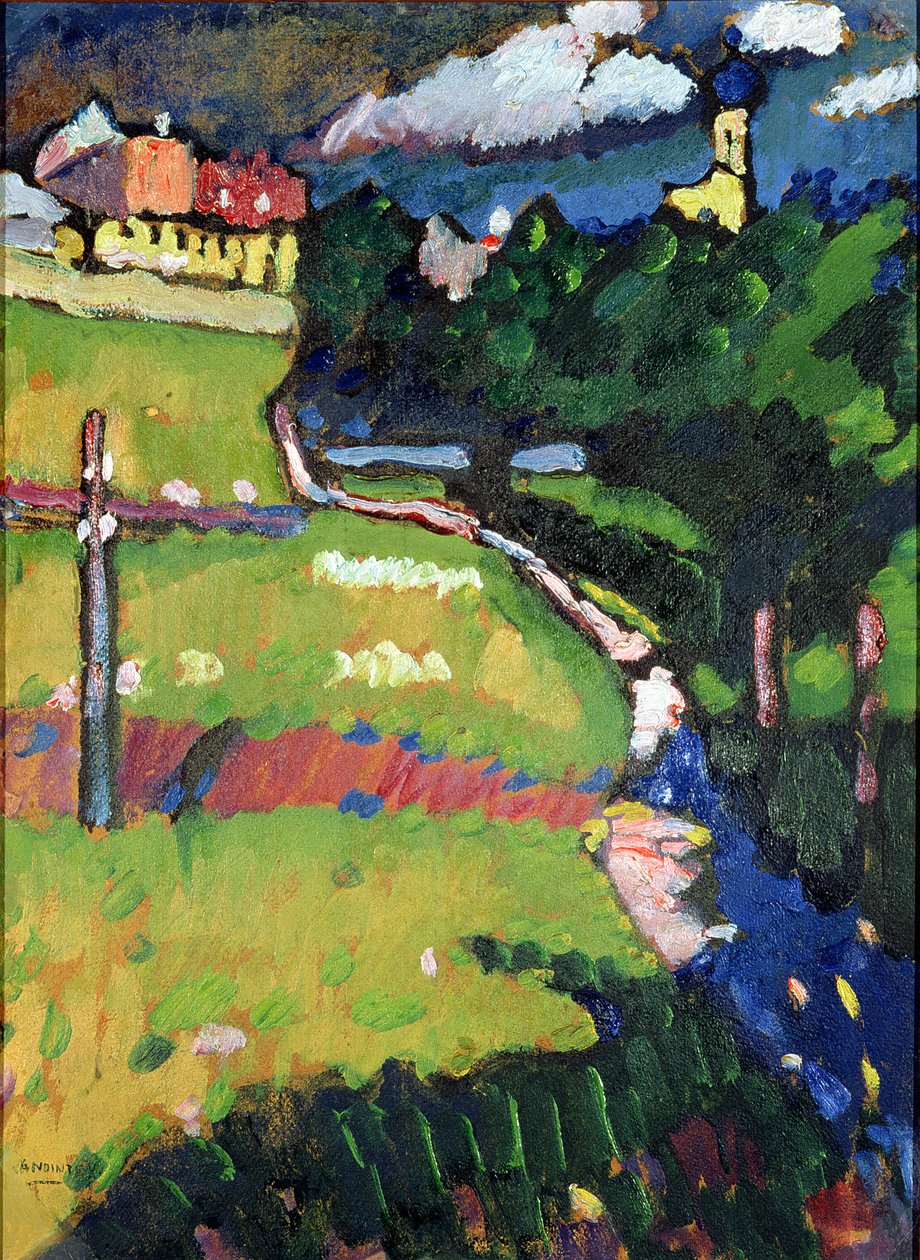 Kyrkan i Murnau, 1908-09 av Wassily Kandinsky