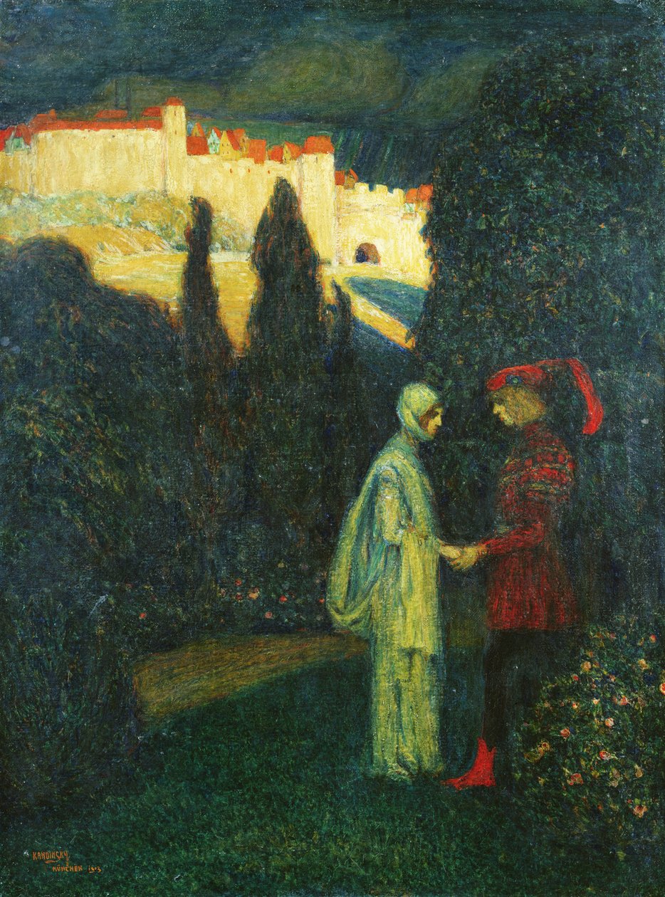 Mötet, 1913 av Wassily Kandinsky
