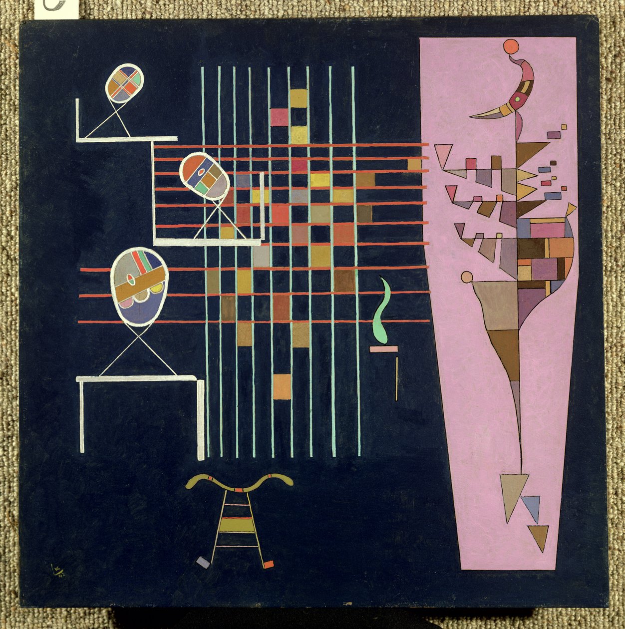 The Three Ovals, 1942 av Wassily Kandinsky