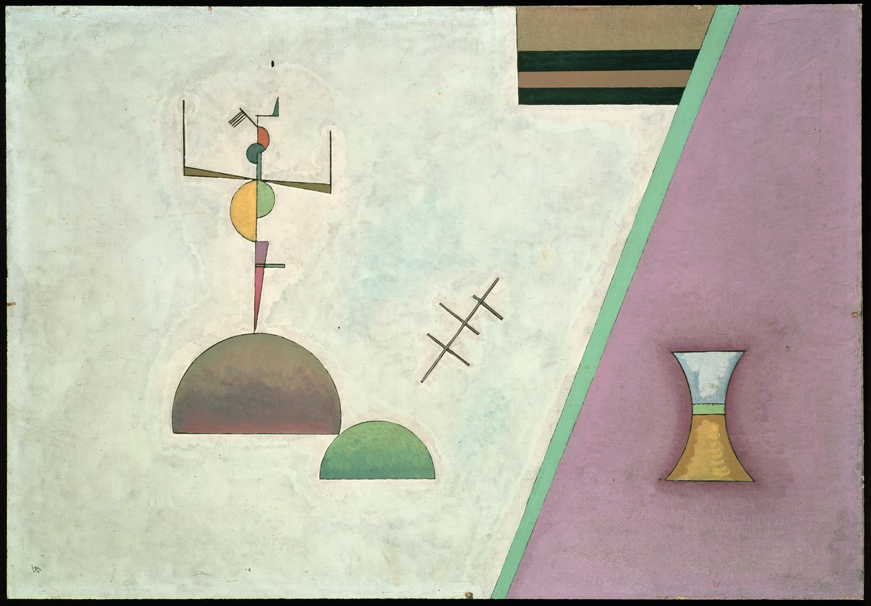 Två svarta linjer, 1930 av Wassily Kandinsky