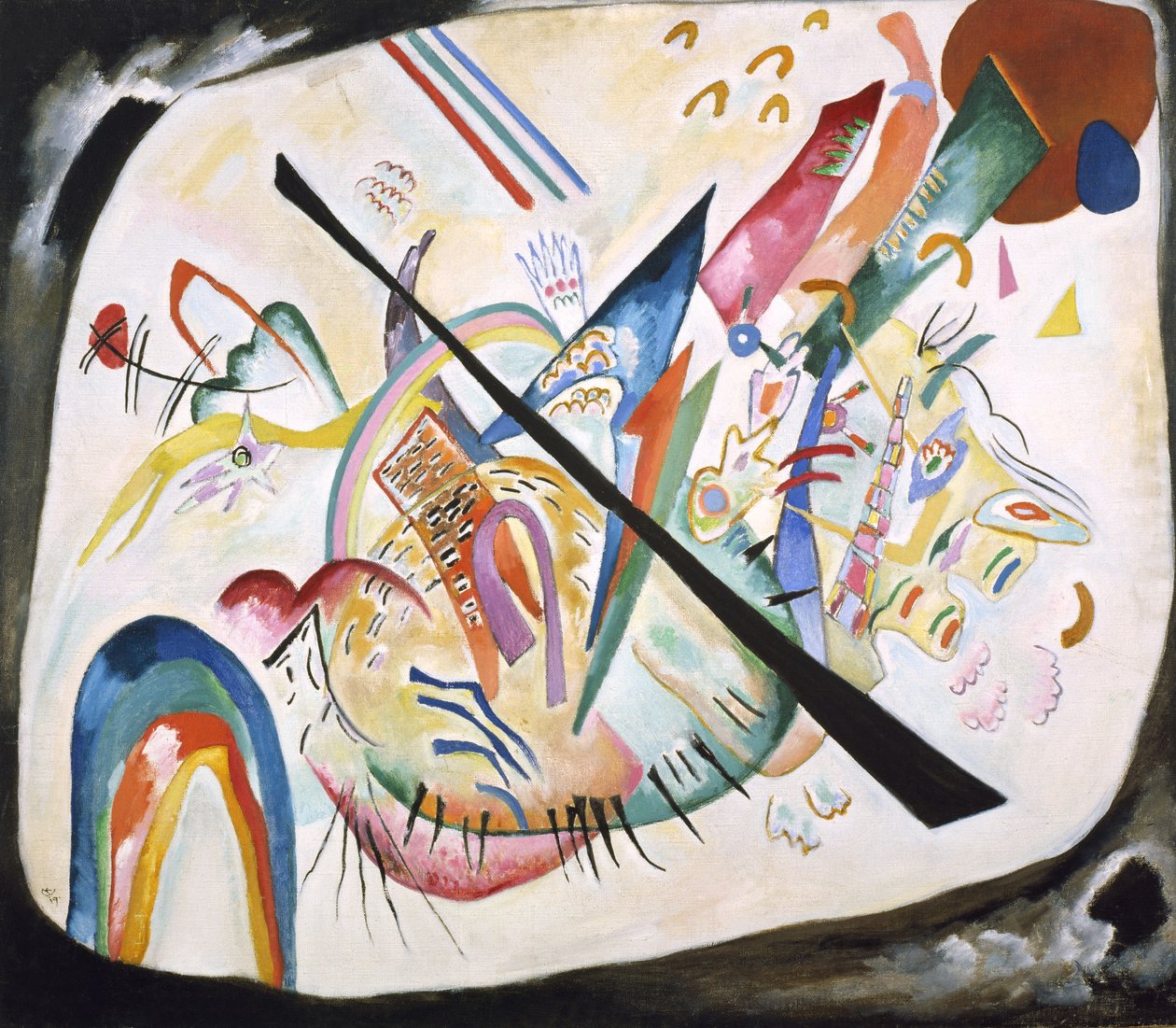 Vit oval, 1919 av Wassily Kandinsky