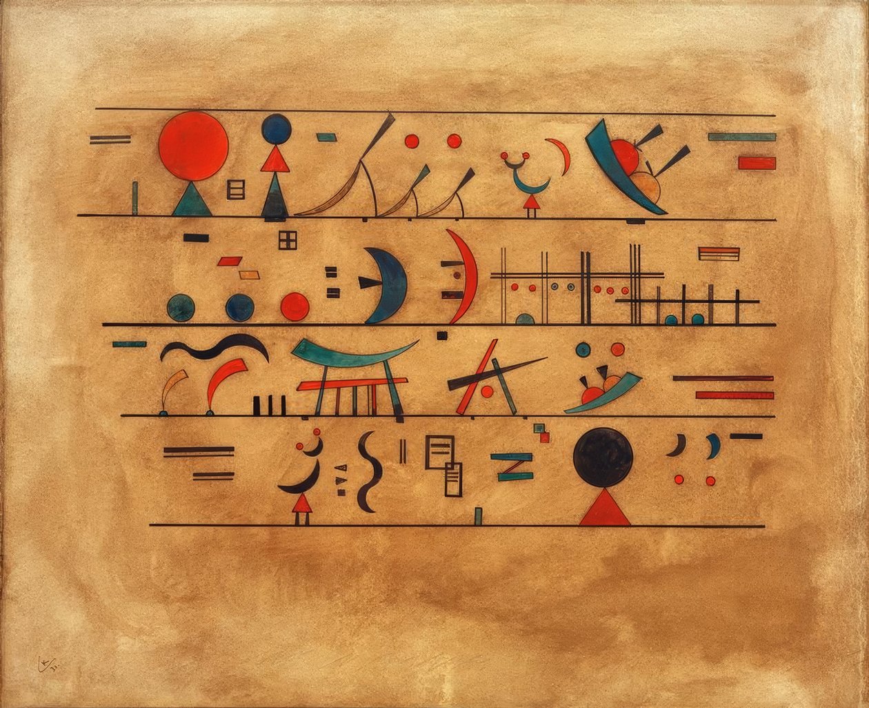 Strängar av tecken av Wassily Kandinsky