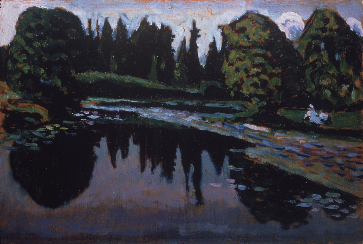 En flod på sommaren av Wassily Kandinsky