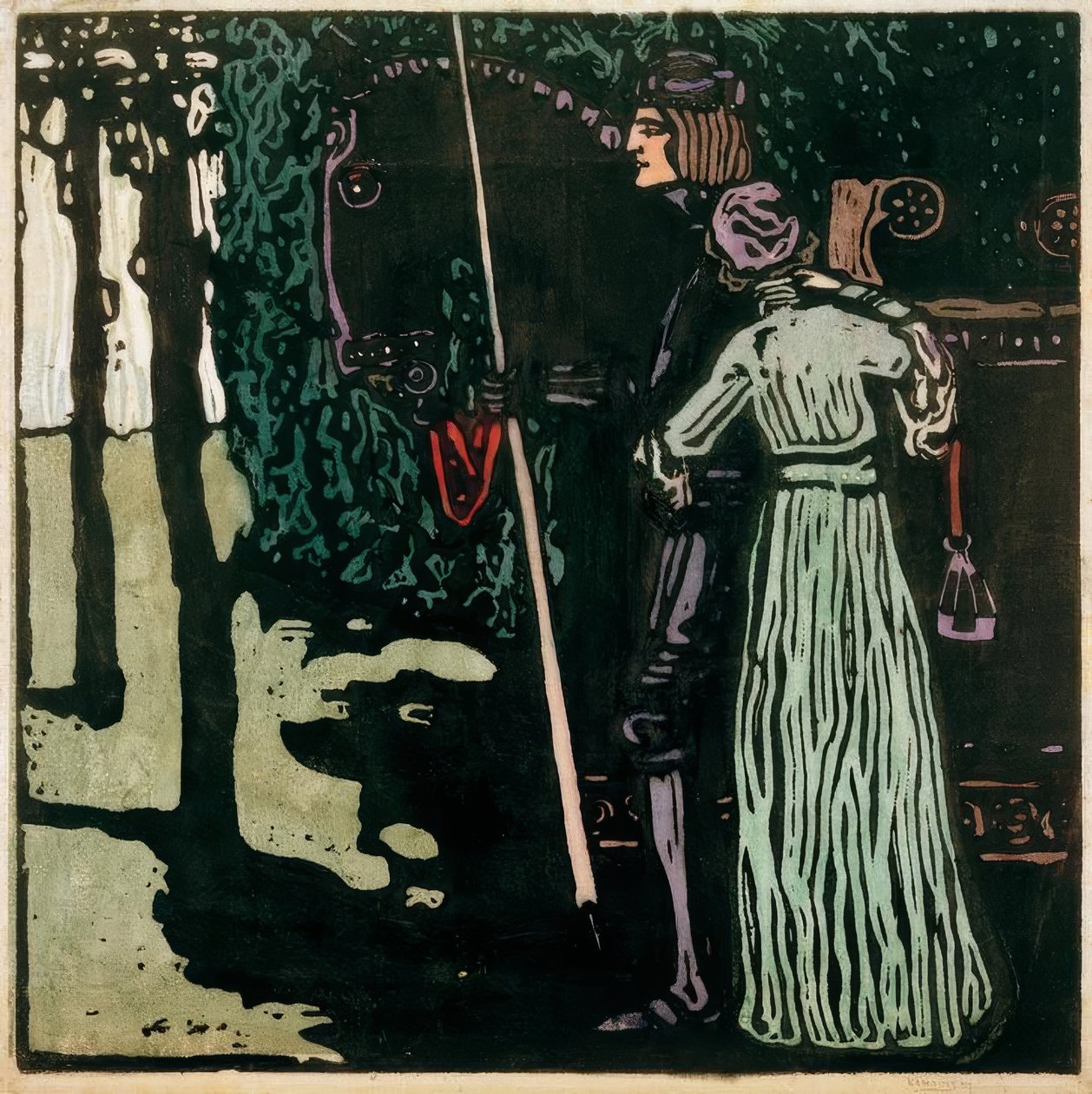 Farväl - stor version av Wassily Kandinsky