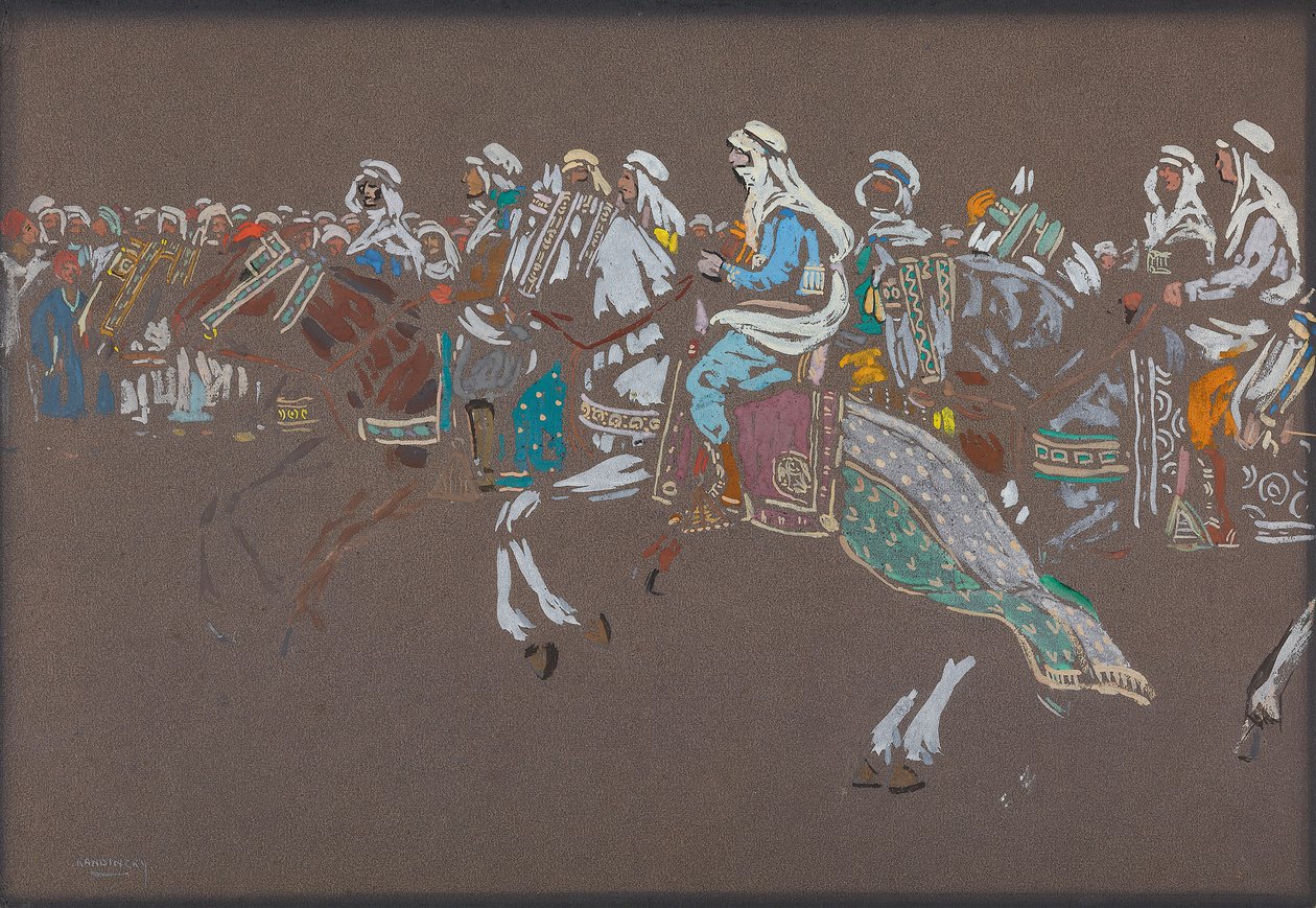 Arabiska kavalleriet, 1905. av Wassily Kandinsky
