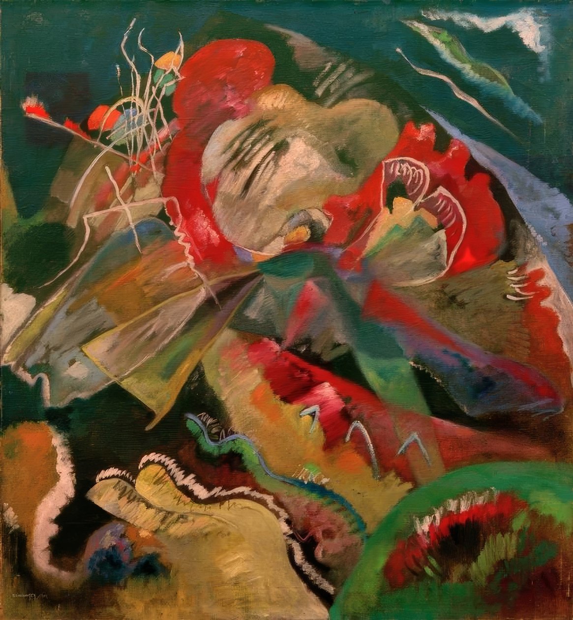 Bild med vita linjer av Wassily Kandinsky