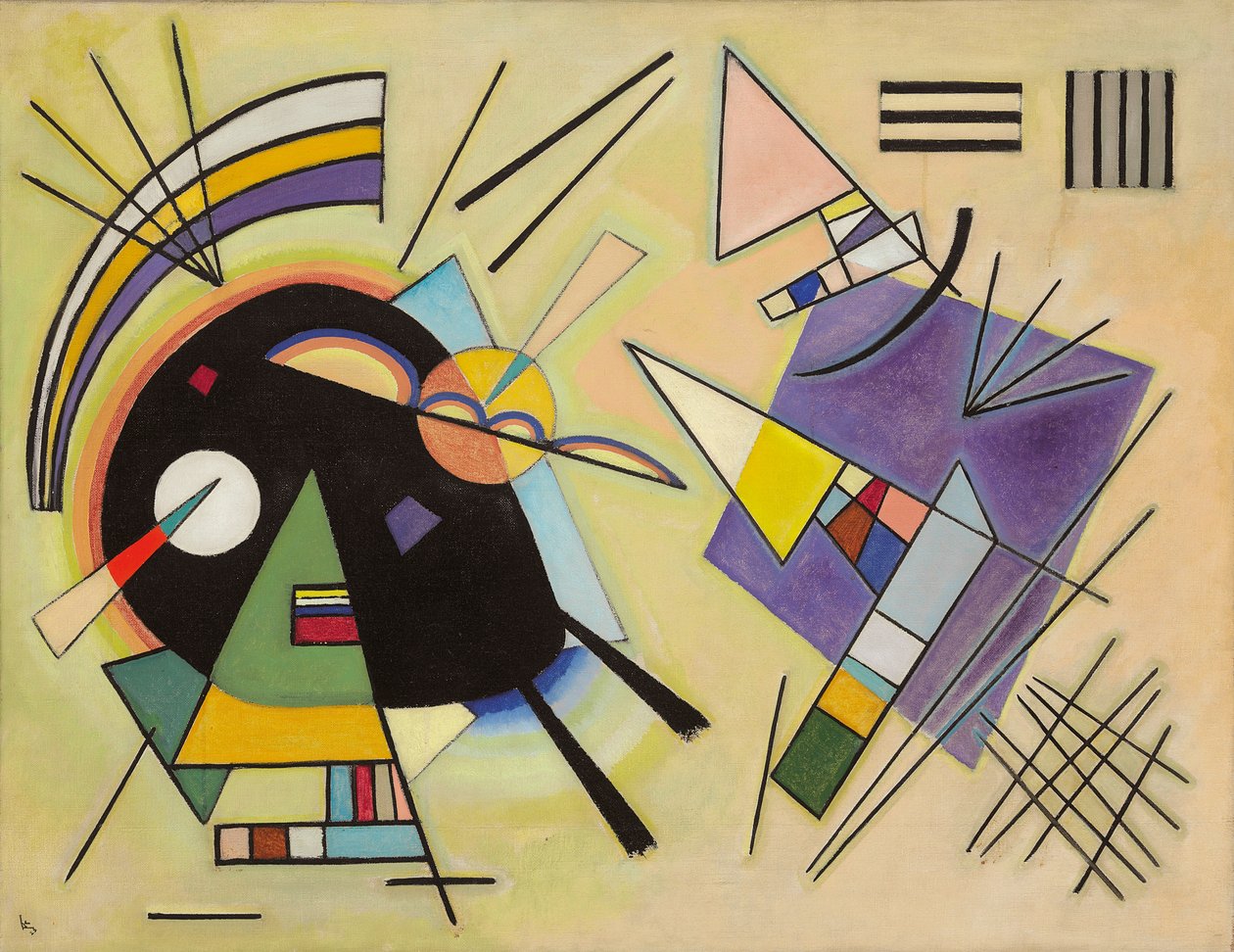 svart och violett; Svart och violett av Wassily Kandinsky